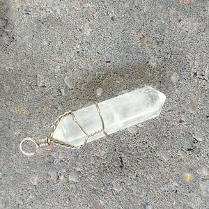 Clear Quartz Wire Wrapped Crystal Pendant